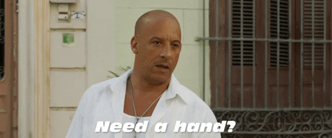 Wir helfen dir gerne! Vin Diesel fragt, ob er helfen kann.
