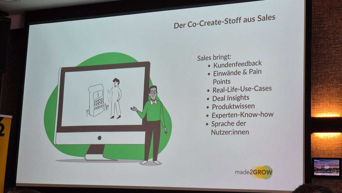 Sebastian Schäfer zeigt in seinem Vortrag, welchen wertvollen Input Sales Input für Content Marketing geben kann: Kundenfeedback, Einwände & Pain Points, Real-Life-Use-Cases, Deal Insights, Produktwissen, Experten-Know-How, Sprache der Nutzerinnen.